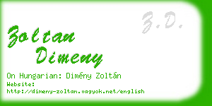 zoltan dimeny business card